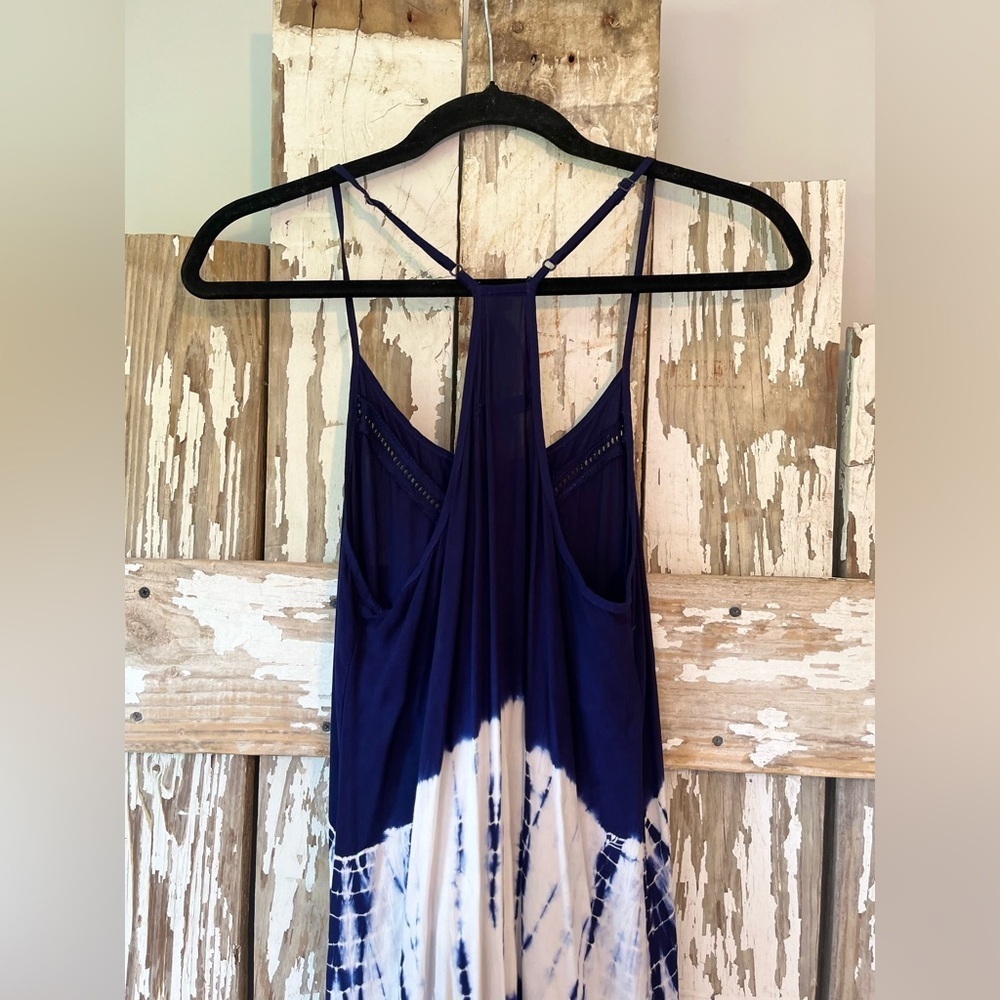 She + Sky Blue & White Tie Dye Maxi  Dress size small - Picture 4 of 5